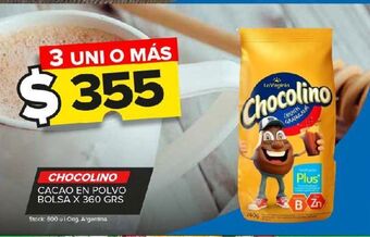 Carrefour Maxi Cacao en polvo chocolino x 360g oferta