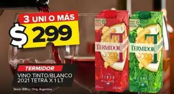 Carrefour Maxi Vino termidor tinto/blanco 2021 tetra x 1l oferta