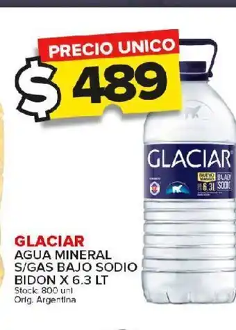 Carrefour Maxi Agua mineral s/gas glaciar x 6.3l oferta