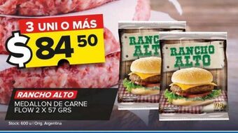 Carrefour Maxi Medallón de carne rancho alto flow 2 x 57g oferta