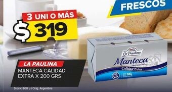 Carrefour Maxi Manteca la paulina calidad extra x 200g oferta