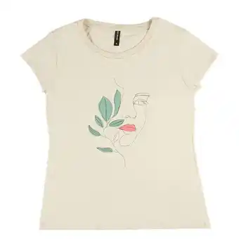 Coto Remera mujer manga corta beige talle xxl oferta