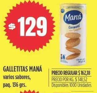 Supermercados Vea Galletitas maná oferta
