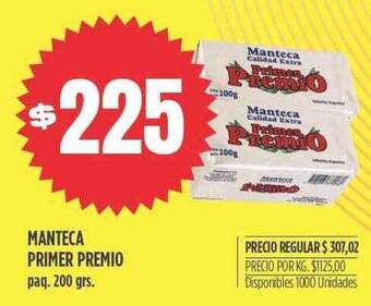 Supermercados Vea Manteca primer premio oferta