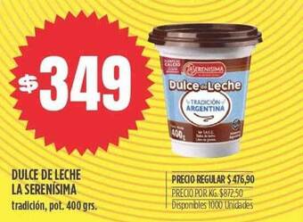 Supermercados Vea Dulce de leche la serenísima oferta