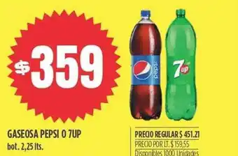 Supermercados Vea Gaseosa pepsi o 7up oferta