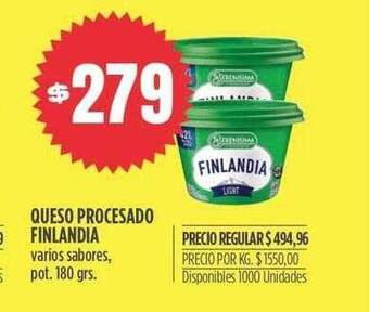 Supermercados Vea Queso procesado finlandia oferta