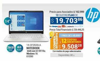 Cooperativa Obrera Hp notebook oferta