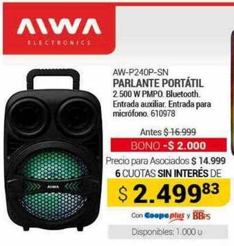 Cooperativa Obrera Parlante portátil oferta