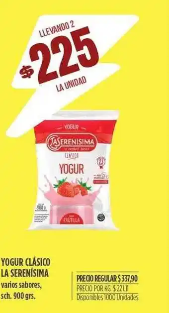 Supermercados Vea Uogurt clásico la serenísima oferta
