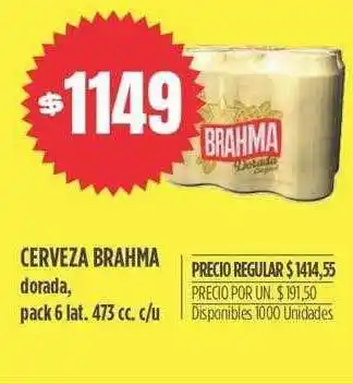 Supermercados Vea Cerveza brahma oferta