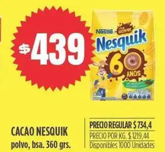 Supermercados Vea Cacao nesquik oferta