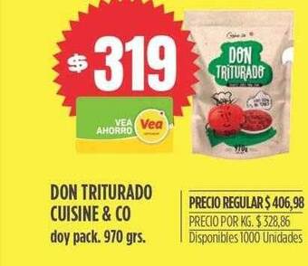 Supermercados Vea Don triturado cuisine & co oferta