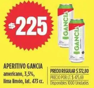 Supermercados Vea Aperitivo gancia oferta