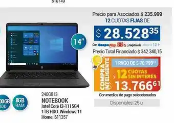 Cooperativa Obrera Hp notebook oferta