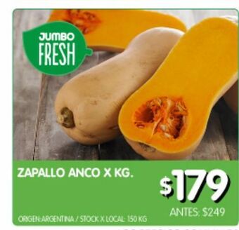 Jumbo Zapallo anco oferta