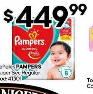 Diarco Pañales pampers super sec regular oferta