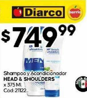 Diarco Shampoo y acondicionador head & shoulders oferta
