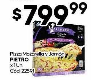 Diarco Pizza mozarella y jamón pietro oferta