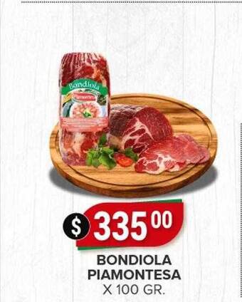 Supermercados Mayor Bondiola piamontesa oferta