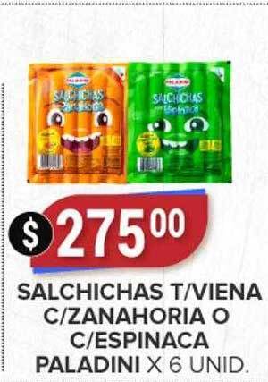 Supermercados Mayor Salchichas t viena c zanahoria o c espinaca paladini oferta