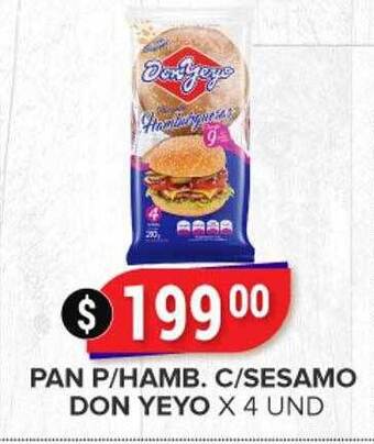 Supermercados Mayor Pan p hamb. c sesamo don yeyo oferta