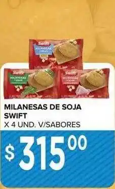 Supermercados Mayor Milanesas de soja swift oferta
