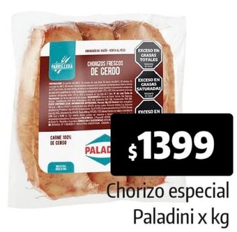 Autoservicio Capo Chorizo Especial Paladini oferta