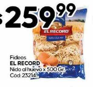 Fideos el record nido al huevo