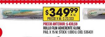 Coto Rollo film adherente glow oferta