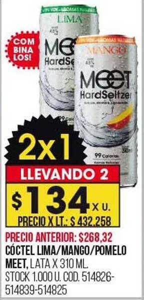 Coto Cóctel lima mango pomelo meet oferta