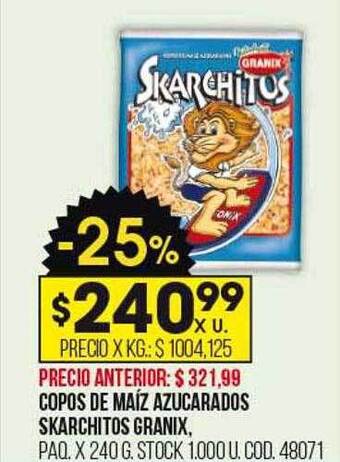 Coto Copos de maíz azucarados skarchitos granix oferta