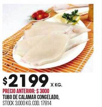 Coto Tubo de calamar congelado oferta