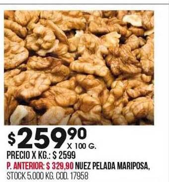 Coto Nuez pelada mariposa oferta