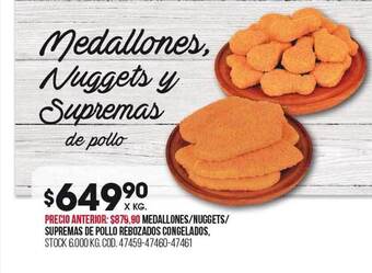 Coto Medallones nuggets supremas de pollo rebozados congelados oferta