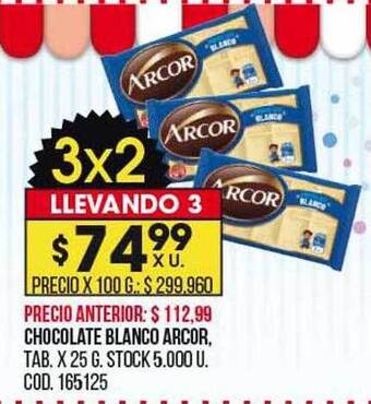 Coto Chocolate blanco arcor oferta