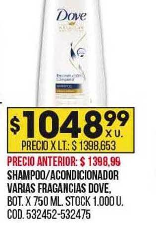 Coto Shampoo acondicionador varias fragancias dove oferta