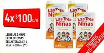 Changomas Leche Las 3 Niñas Extra Defensas Deslactosada x 1L oferta