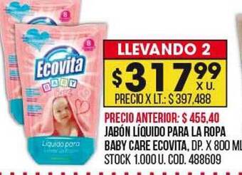 Coto Jabón líquido para la ropa baby care ecovita oferta