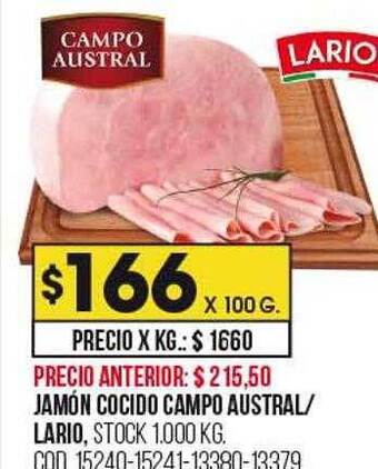 Coto Jamón cocido campo austral lario oferta