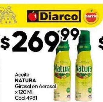 Diarco Aceite natura girasol en aerosol oferta