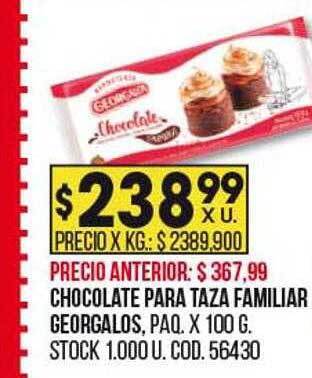 Coto Chocolate para taza familiar georgalos oferta