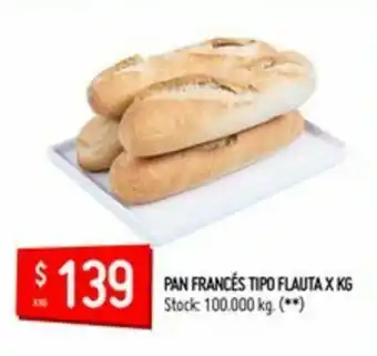 Changomas Pan Francès Tipo Flauta x kg oferta