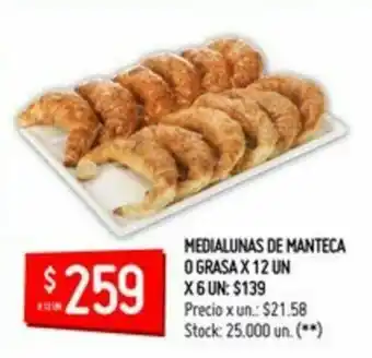 Changomas Medialunas De Manteca/Grasa x 12u oferta