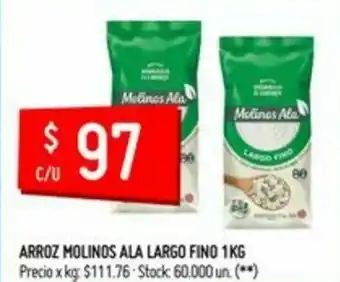 Changomas Arroz Molinos Ala Largo Fino 1kg oferta