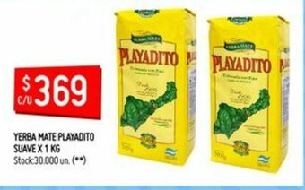 Changomas Yerba Mate Playadito Suave x 1kg oferta