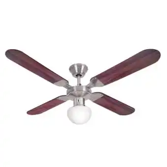 Pinturerías Rex Ventilador de techo liliana 4 palas madera reversible con luz vthm214 oferta