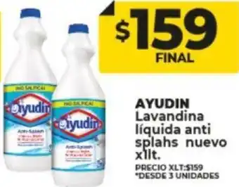 Supermayorista Vital Ayudin Lavandina Líquida Anti Splash Nuevo 1L oferta
