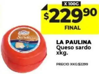 Supermayorista Vital La Paulina Queso Sardo 100g oferta