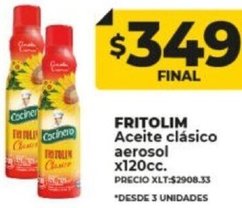 Supermayorista Vital Fritolim Aceite Clásico Aerosol 120cc oferta